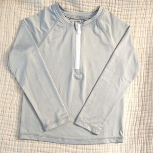 Gray Long Sleeve Rash Guard with Zipper